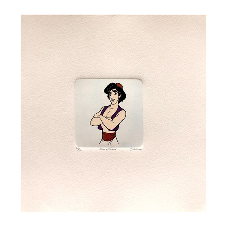 Aladdin Hand Painted Cartoon Etching (Unframed)