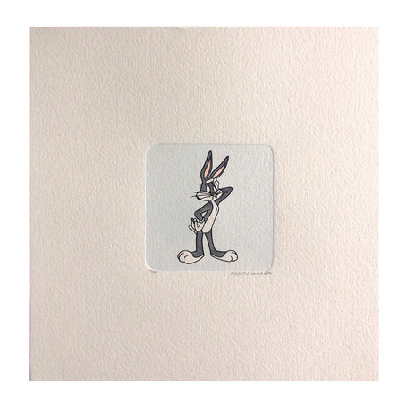 Bugs Bunny Hand Painted Cartoon Etching (Unframed)