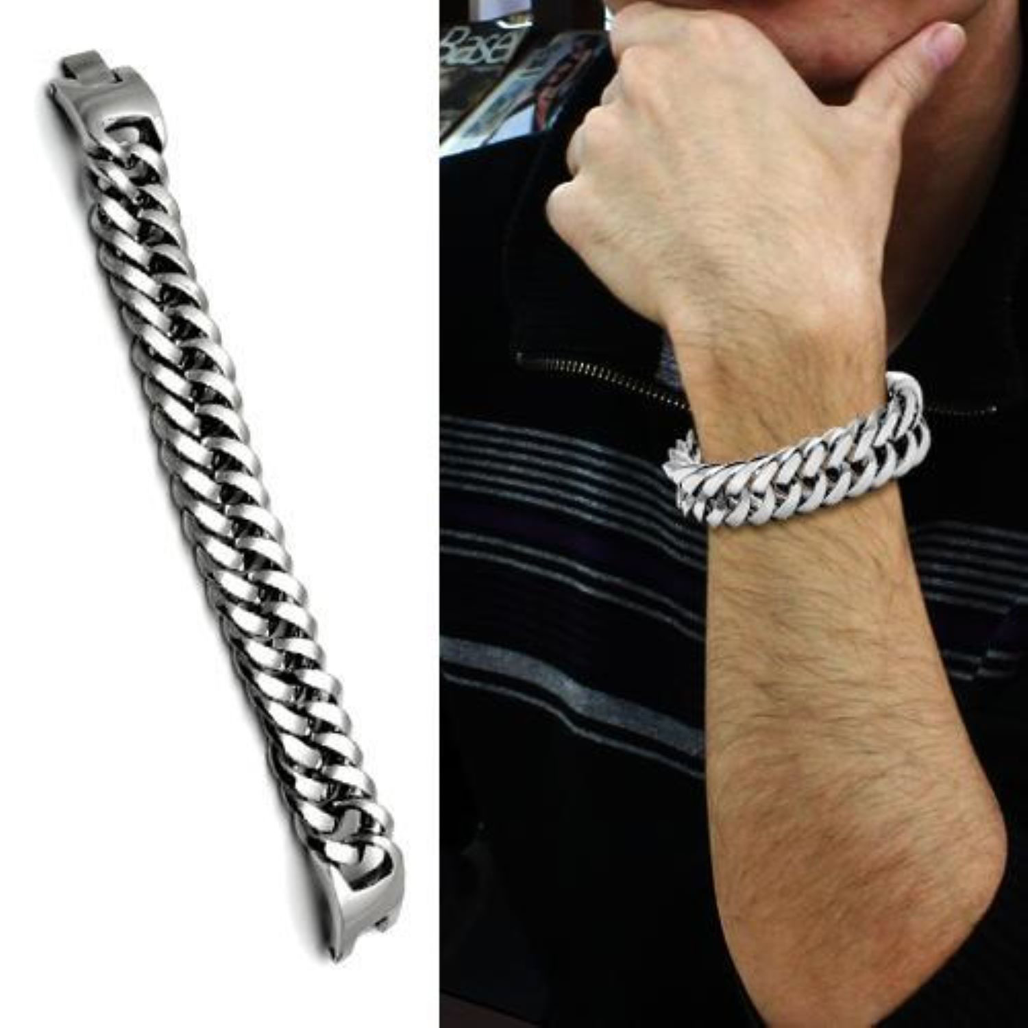 Wide Flat S-Link Bracelet // Silver - Phoenix Jewelry - Touch of Modern
