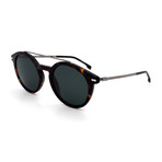 Hugo Boss // Men's 0929-S-086 Round Sunglasses // Dark Havana + Silver