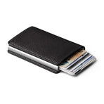 Pop Out Leather Wallet // Black