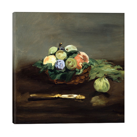 Basket of Fruit // Edouard Manet (26"W x 26"H x 1.5"D)