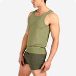 Aero Mesh Tank // Army (M)