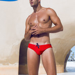 Dash Swim Brief // Red (S)