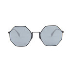 Unisex Sunglasses // Black + Gray Mirror