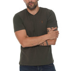 V-Neck T-Shirt // Olive Green (S)