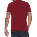 V-Neck T-Shirt // Burgundy (S)