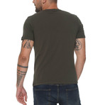 V-Neck T-Shirt // Olive Green (S)