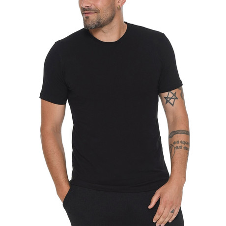 Dante Round Neck Shirt // Black (Small)