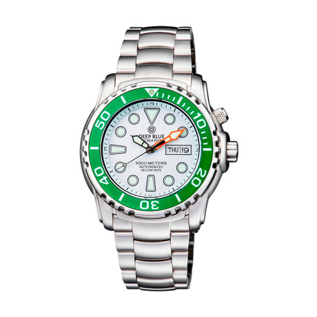 Deep Blue Pro Sea Diver Automatic // PSD1KGREENBEZWHITE