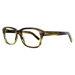 Men's Morris Square Optical Frames // Striped Olive Havana