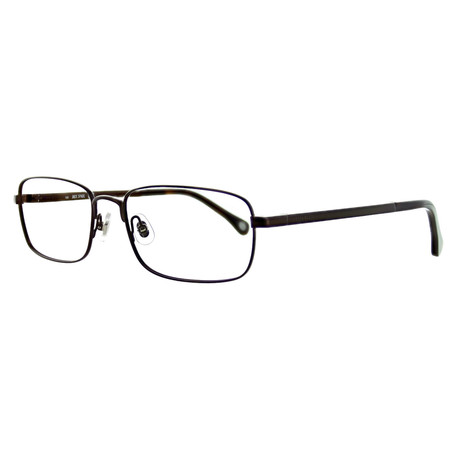 Men's Kent Rectangular Optical Frames // Satin Brown