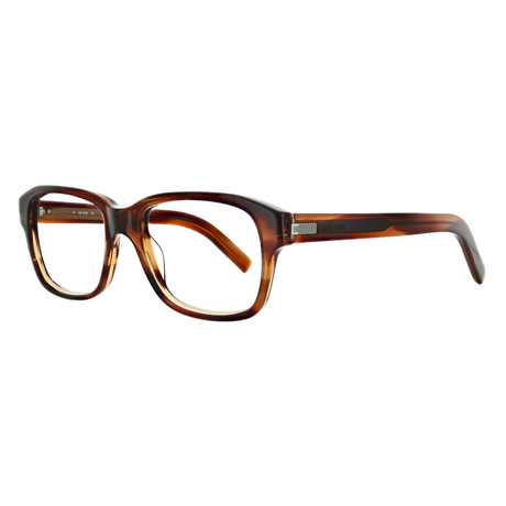 Men's Morris Square Optical Frames // Striped Brown Havana