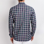 Max Button-up Shirt // Dark Blue + Green (3X-Large)