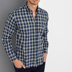 Oscar Button-Up Shirt // Dark Blue + Green (3X-Large)