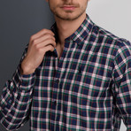 Max Button-up Shirt // Dark Blue + Green (3X-Large)