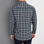 Oscar Button-Up Shirt // Dark Blue + Green (3X-Large)