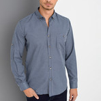 Brett Button Up Shirt // Dark Blue (Small)