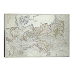 Map of the Prussian States in 1799 // German School (40"W x 26"H x 1.5"D)