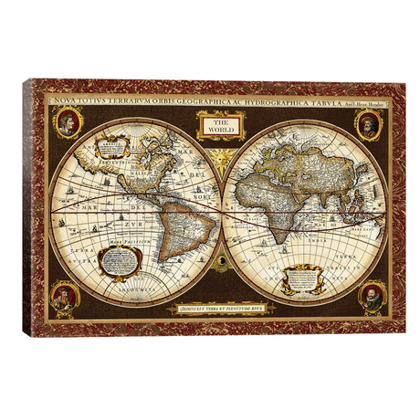 Decorative World Map // Vision Studio (40"W x 26"H x 1.5"D)