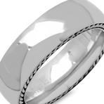 Chain Link Inlay Ring // Silver (Size 9)