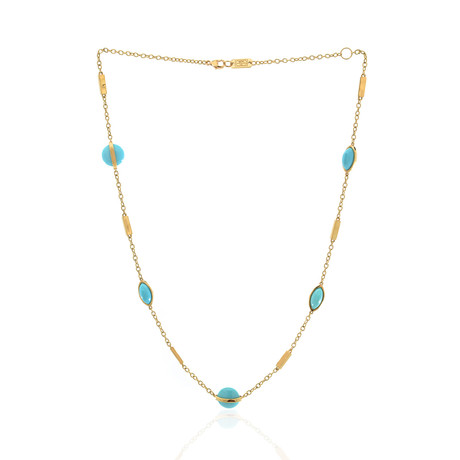 Ippolita 18k Yellow Gold Turquoise Senso Necklace // Store Display