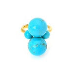 Ippolita 18k Yellow Gold Turquoise Nova Ring // Ring Size: 6.75 // Store Display