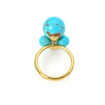 Ippolita 18k Yellow Gold Turquoise Nova Ring // Ring Size: 6.75 // Store Display