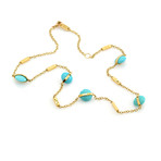 Ippolita 18k Yellow Gold Turquoise Senso Necklace // Store Display