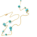 Ippolita 18k Yellow Gold Turquoise Nova Necklace I // Store Display