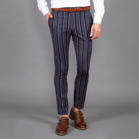 Daniel Pant // Dark Blue + Camel (30WX34L)