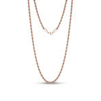 Steel Rope Chain Necklace // 4mm // Rose (20"L)