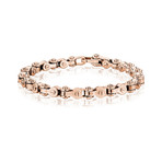 Steel Bicycle Chain Bracelet // Rose Gold (7.5"L)