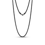Steel Rope Chain Necklace // 4mm // Black (20"L)