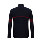 Alvin Quarter-Zip Sweater // Navy (3XL)