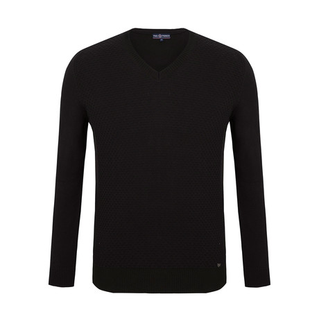 Lawrence V-Neck Sweater // Black (S)