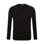 Lawrence V-Neck Sweater // Black (3XL)