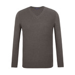 Khalid V-Neck Sweater // Anthracite (L)