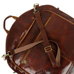 Travels With Charley // Leather Garment Bag // Brown