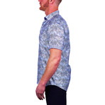 Galileo Arrow Up Button Up Shirt // Blue (M)