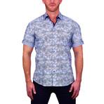 Galileo Arrow Up Button Up Shirt // Blue (L)