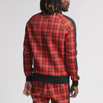 Ax Checker Track Jacket // Red Check (XL)