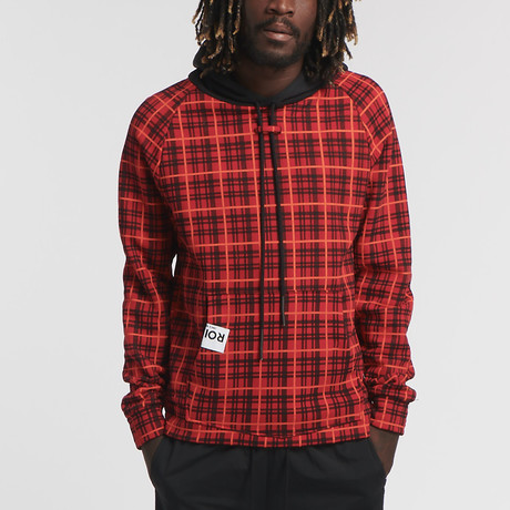 Boo Checker Sweat Hoodie // Red Check (S)