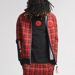 Ax Checker Track Jacket // Red Check (S)