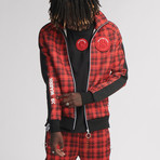 Ax Checker Track Jacket // Red Check (S)