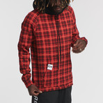 Boo Checker Sweat Hoodie // Red Check (XL)