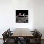 Neil Armstrong Placing American Flag on the Moon // NASA (26"W x 26"H x 1.5"D)
