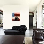 USA "Constitution" Flag (Iwo Jima War Memorial Background) // iCanvas (26"W x 26"H x 1.5"D)