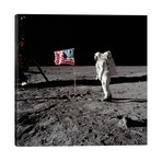 Neil Armstrong Placing American Flag on the Moon // NASA (26"W x 26"H x 1.5"D)