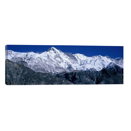 Cho Oyu from Goyko Valley Khumbu Region Nepal // Panoramic Images (60"W x 20"H x 0.75"D)